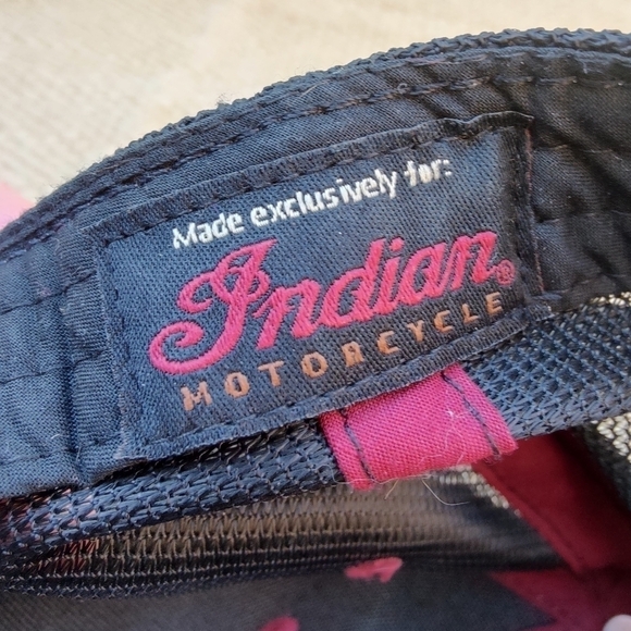 Indian Motorcycle Riders Group MEMBER HAT Mesh Back Cap Red Black Velcro Back - Picture 7 of 7